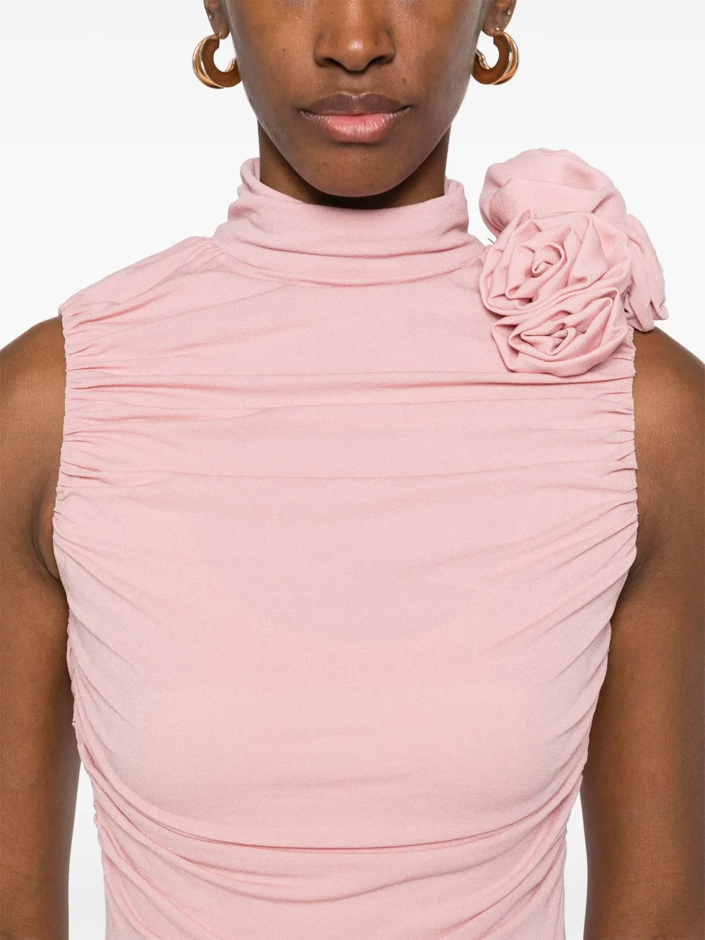 Magda Butrym Midi-jurk met ruches Roze