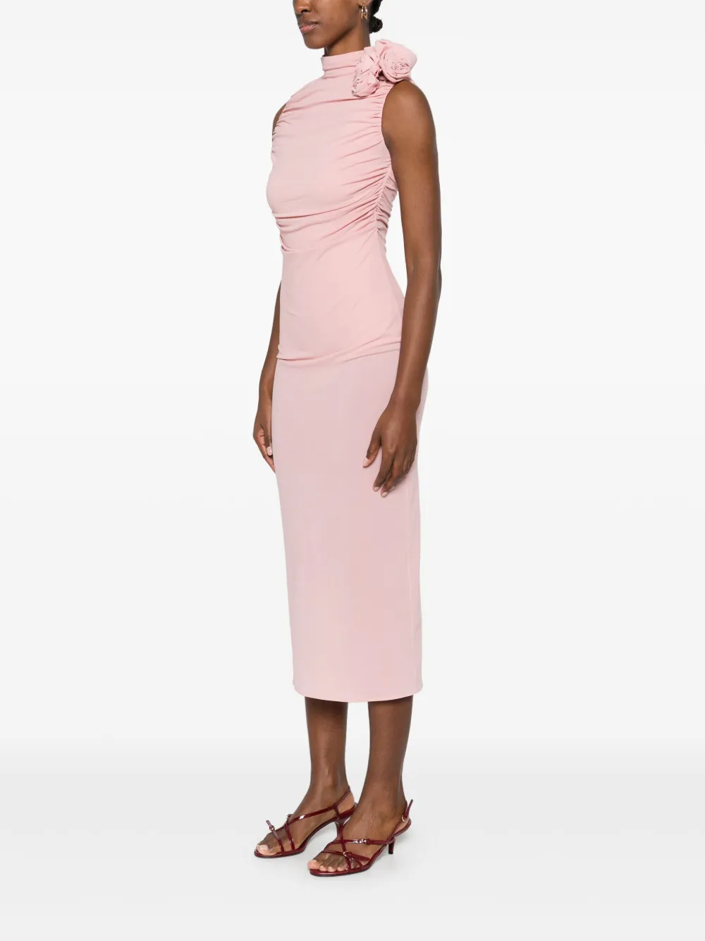 Magda Butrym Midi-jurk met ruches Roze