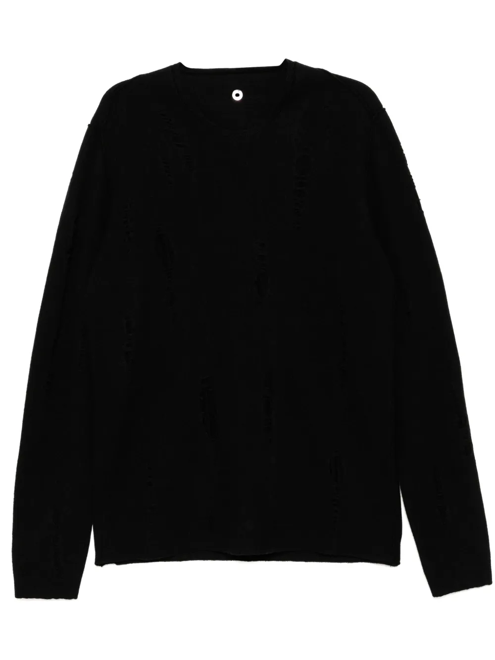 Label Under Construction Distressed Jumper In Black