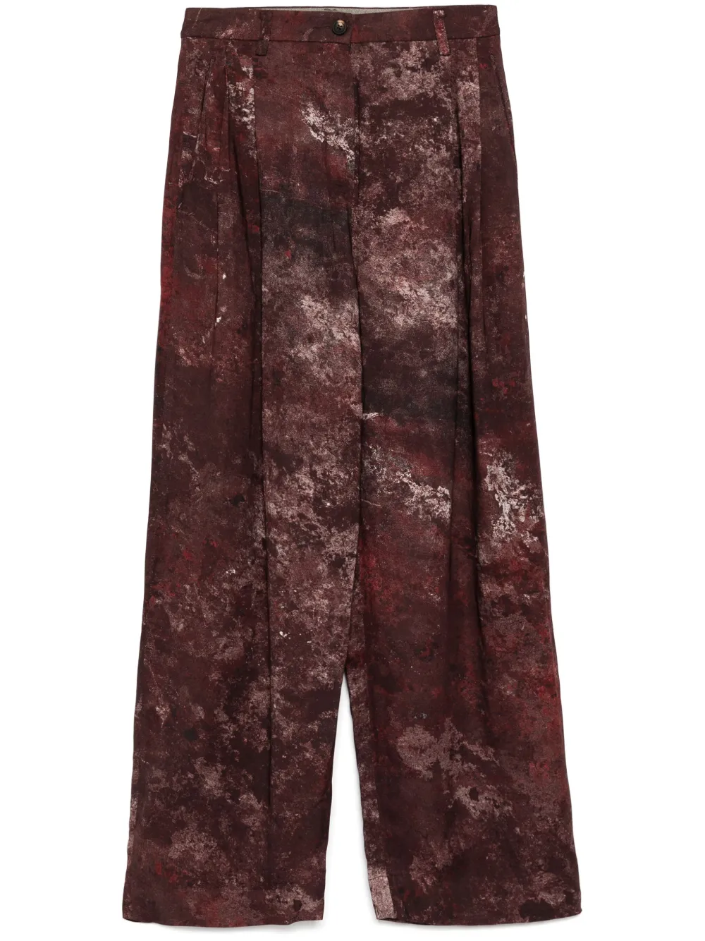 graphic-print trousers