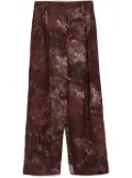 Ziggy Chen graphic-print trousers - Red