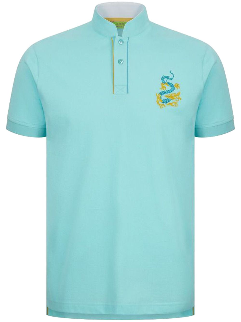 Shanghai Tang dragon-embroidered polo shirt - Blue