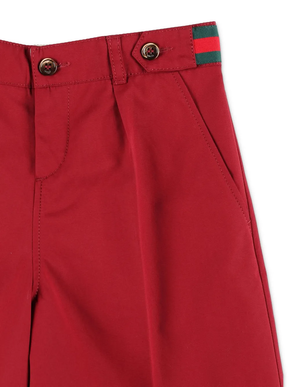 Gucci Kids Shorts met Web Streep afwerking Rood
