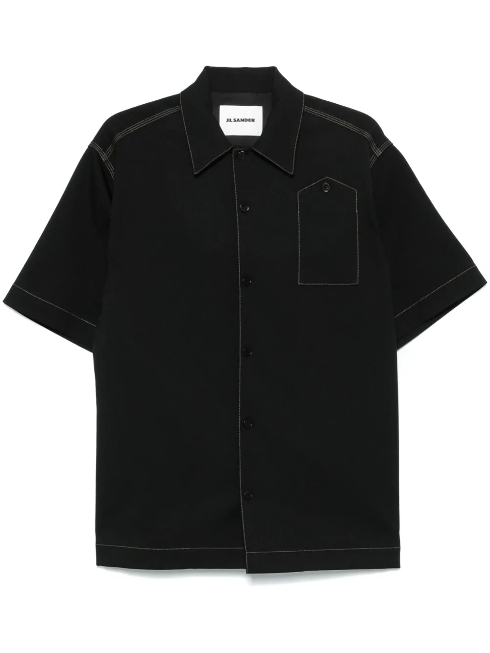Jil Sander camisa estilo gabardina | negro | Image 1