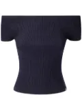 extreme cashmere ribbed top - Blue