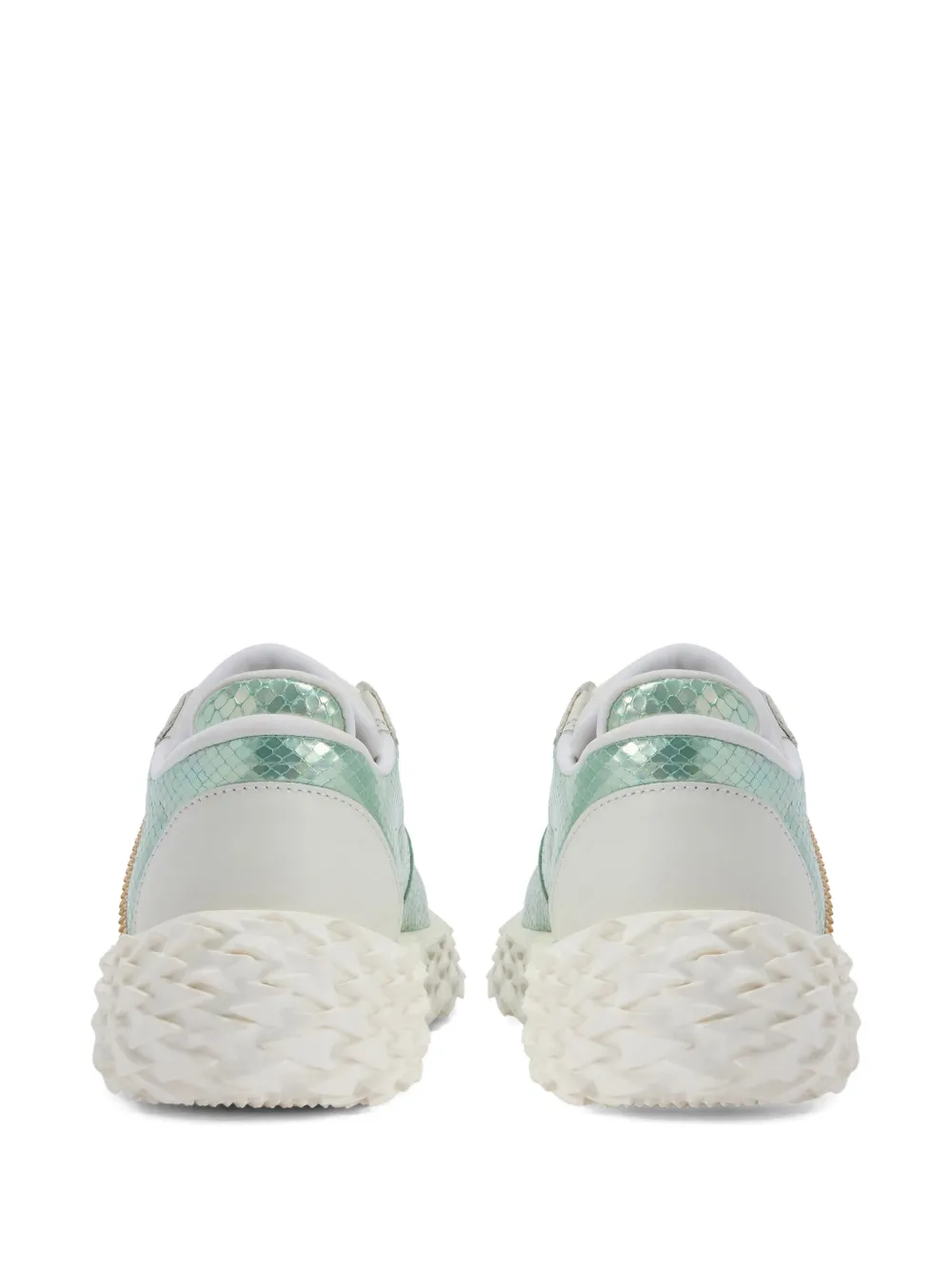 Giuseppe Zanotti Urchin snakeskin-effect lace-up sneakers Blue