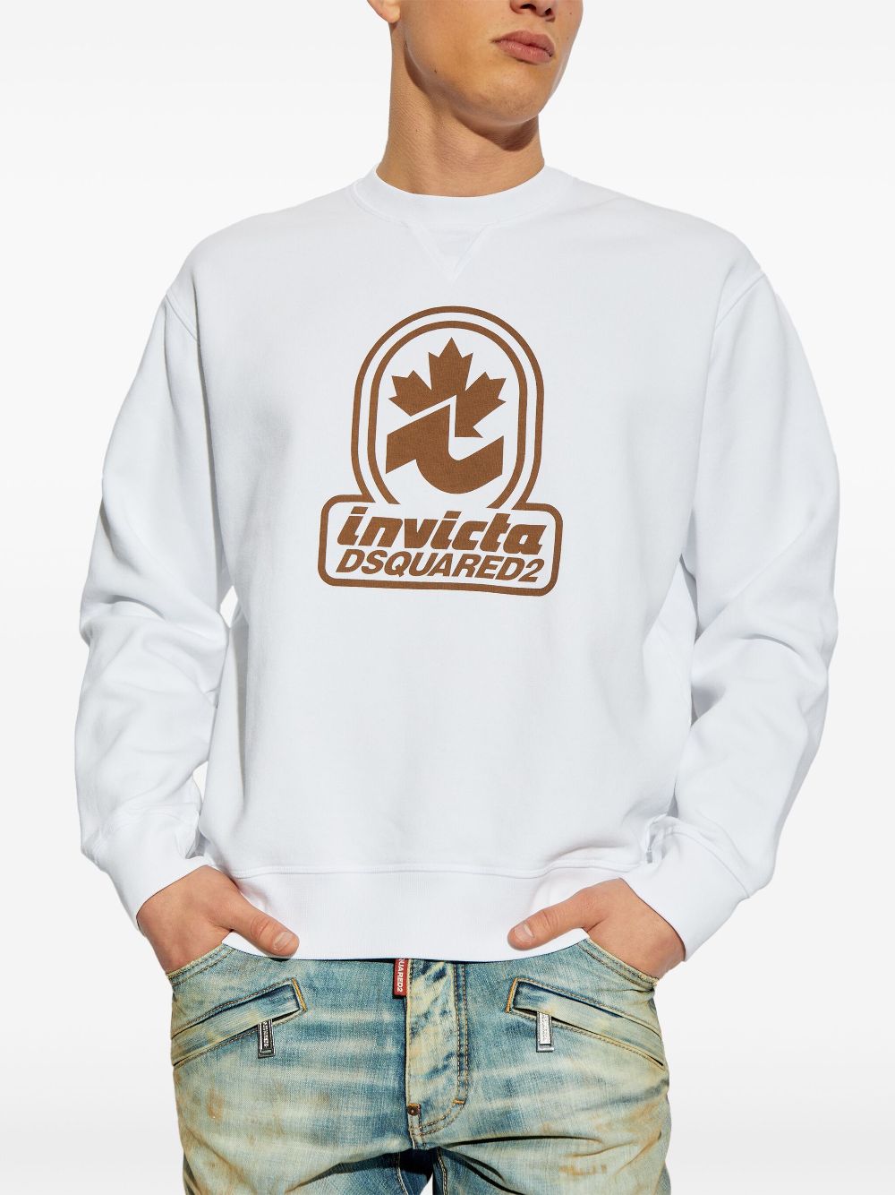 DSQUARED2 logo-print sweatshirt - Wit