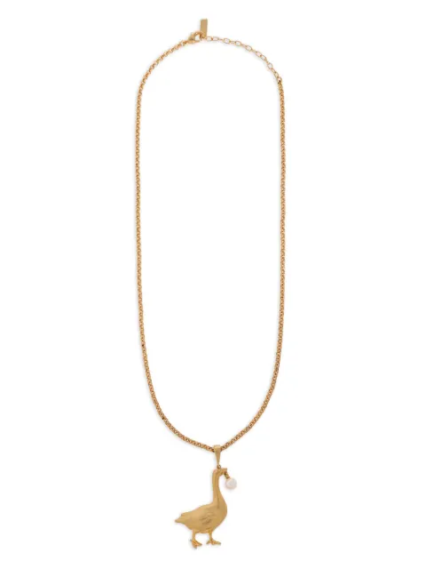 Moschino Goose-pendant necklace