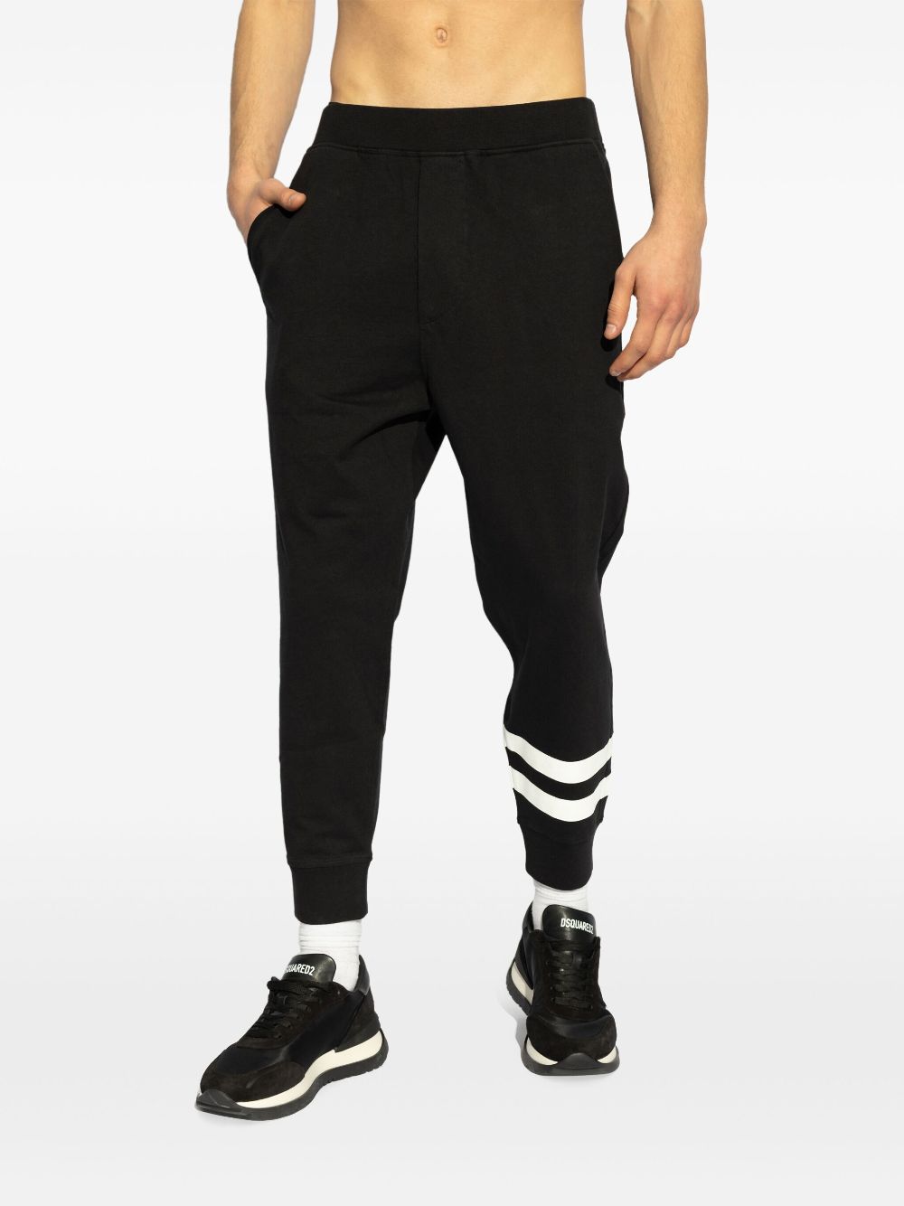 DSQUARED2 slogan-print track pants - Zwart