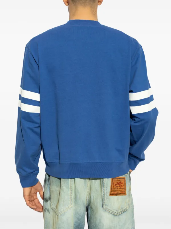 DSQUARED2 Wash Football Sweatshirt | Blue | FARFETCH