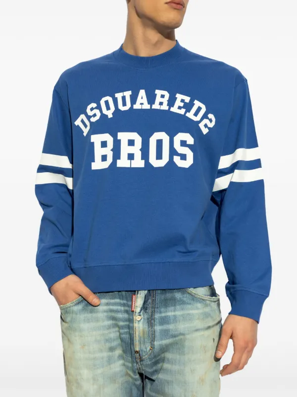 DSQUARED2 Wash Football Sweatshirt | Blue | FARFETCH