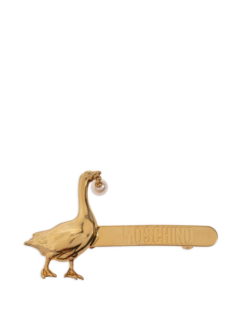 Moschino Goose hair clip - Gold