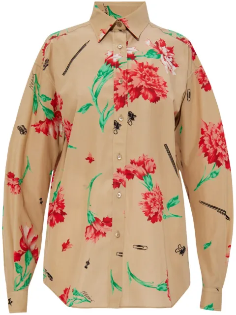 Moschino floral-motif shirt