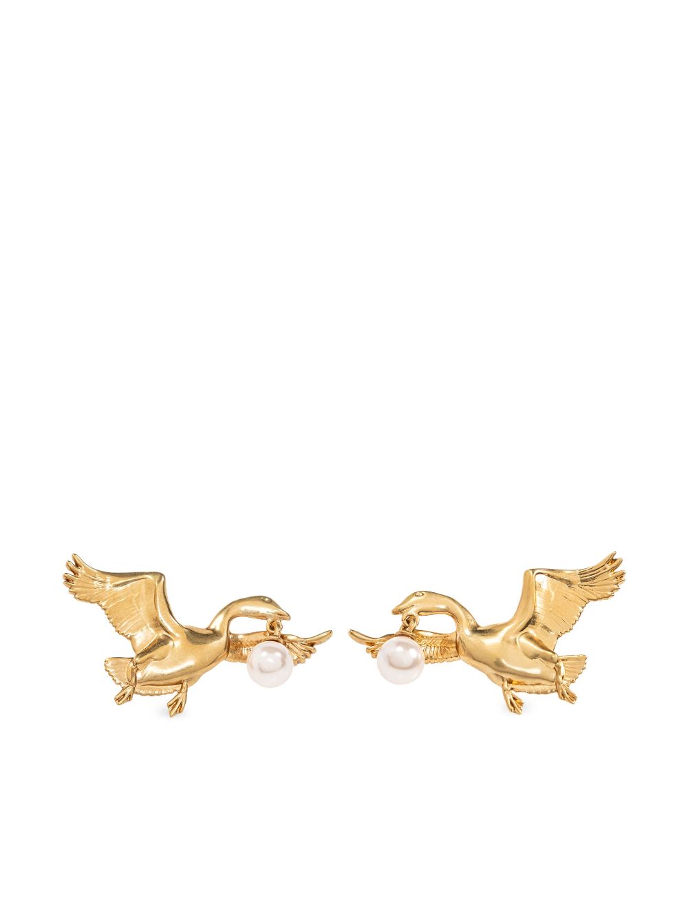 Moschino Goose earrings - Gold