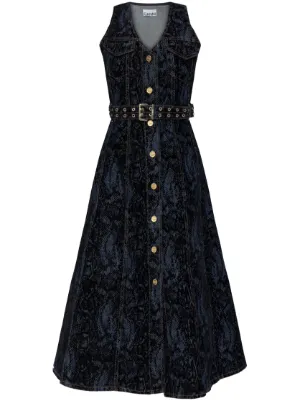chinese dress ladies Future Denim Maxi Dress main image 1