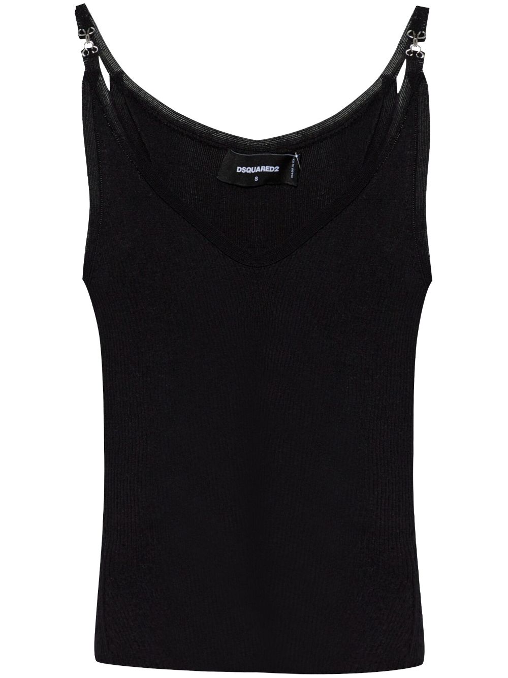 DSQUARED2 hook-and-eye tank top - Black