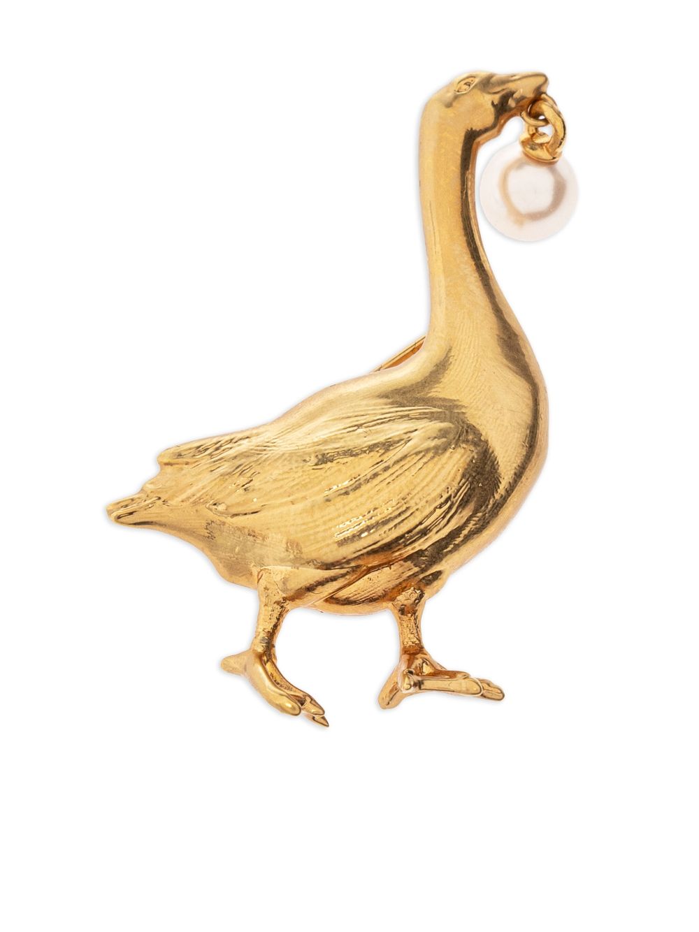 Moschino Goose brooch - Gold