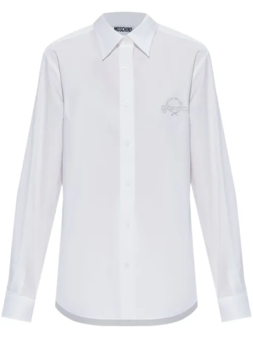 Moschino chemise en coton - Blanc - Moschino - Modalova