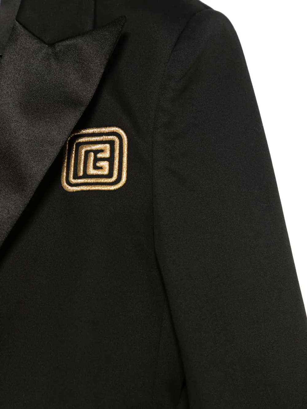 Balmain Kids Blazer met geborduurd logo Zwart