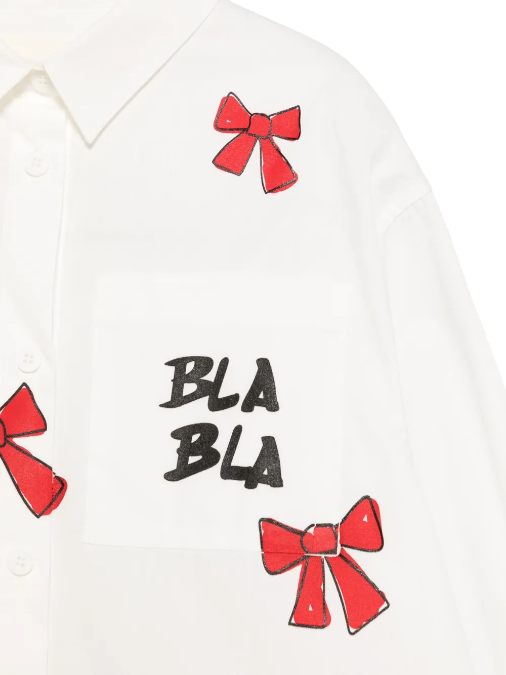 Simonetta Shirt met print Wit