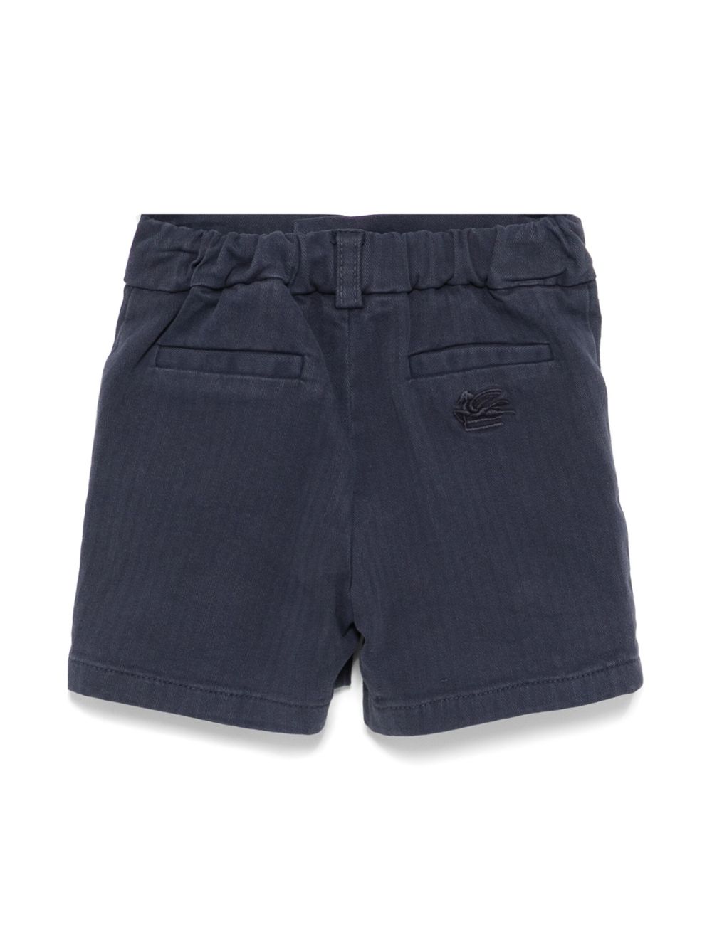 ETRO KIDS herringbone-pattern shorts - Blue