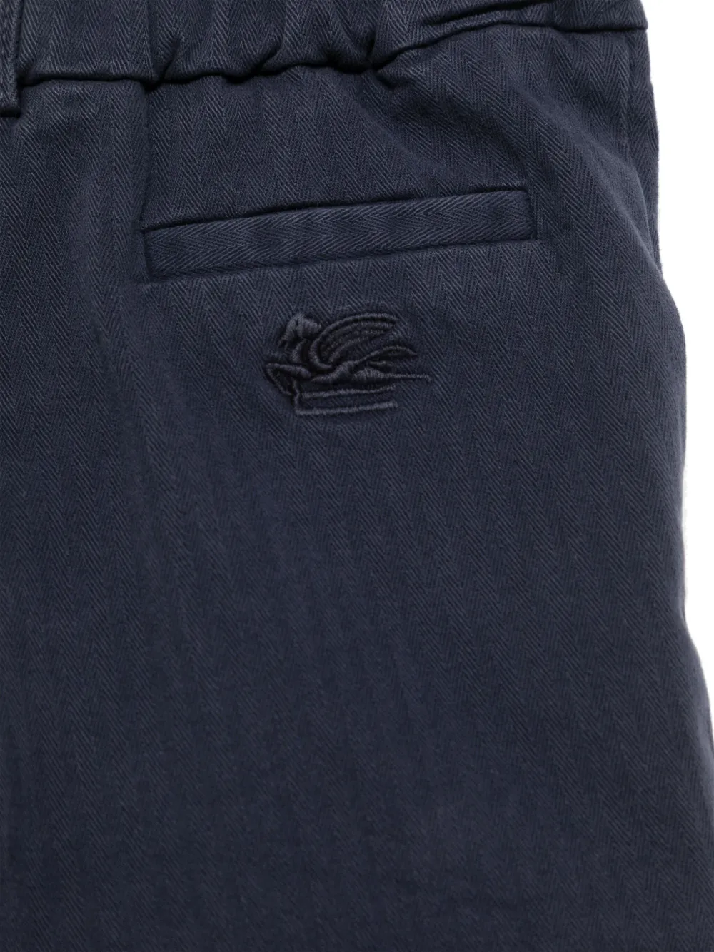 ETRO KIDS Shorts met visgraat patroon Blauw