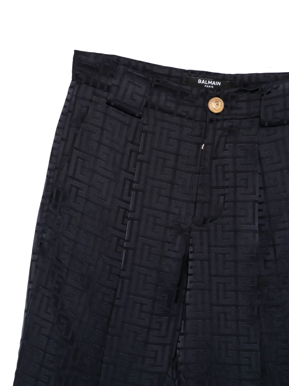 BALMAIN PB-JACQUARD TROUSERS