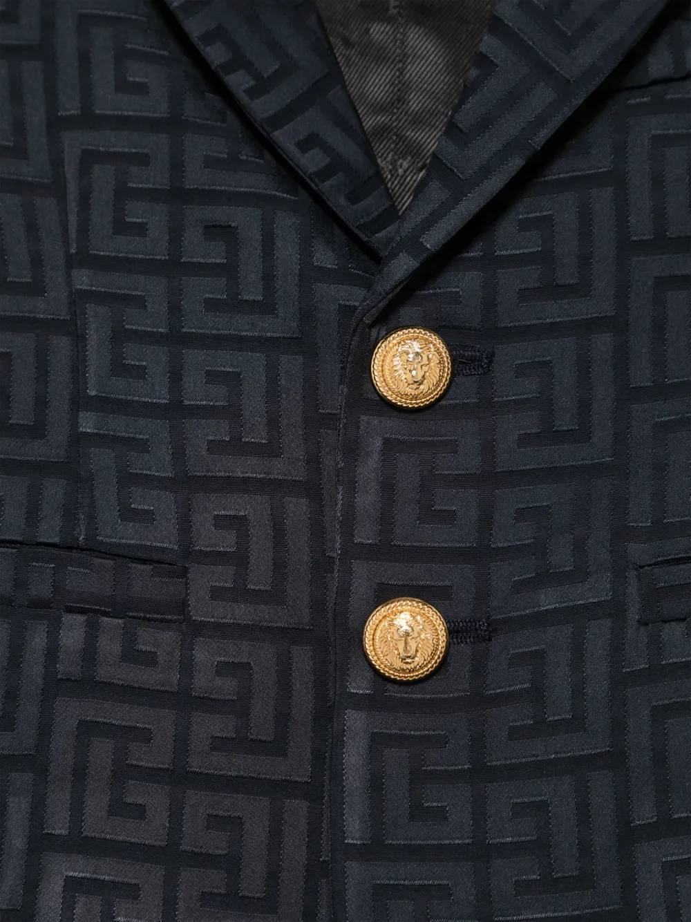 Balmain Kids Blazer met jacquard Blauw