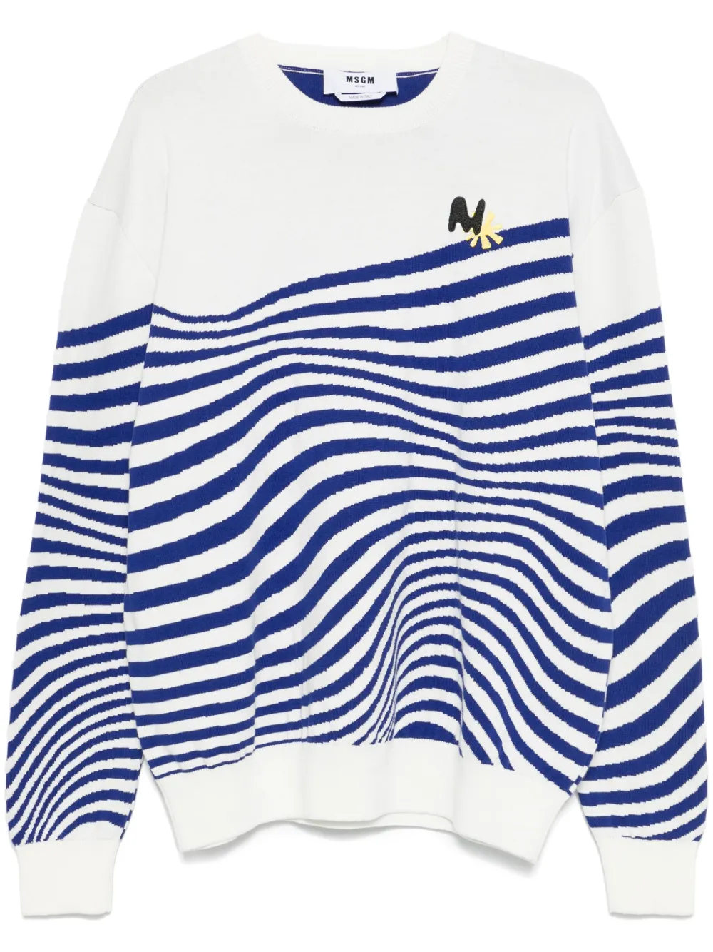 MSGM Swirl katoenen sweater Wit