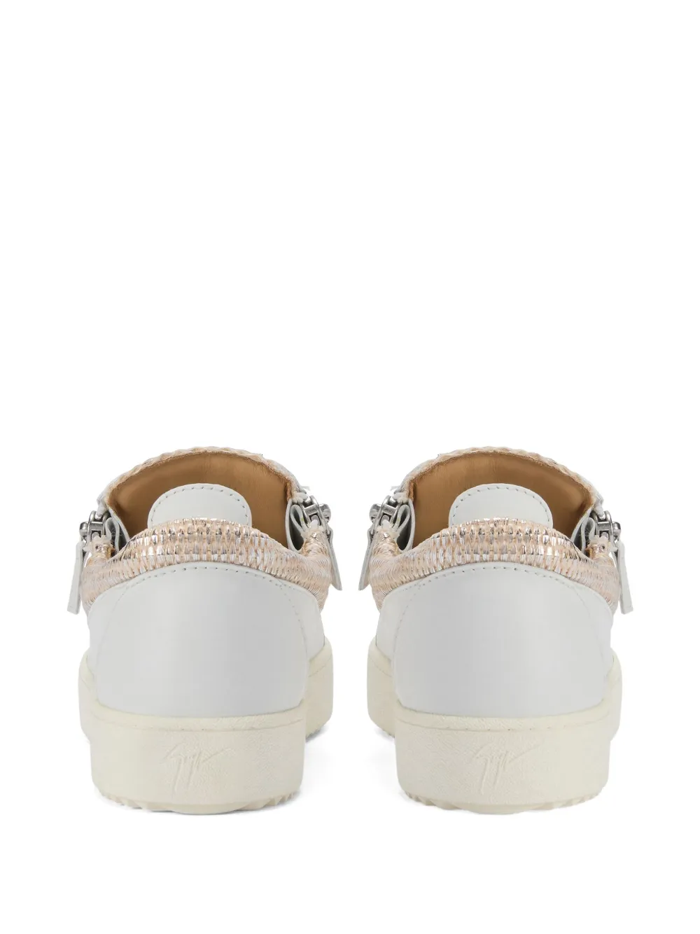 Giuseppe Zanotti woven-panel side-zip sneakers White