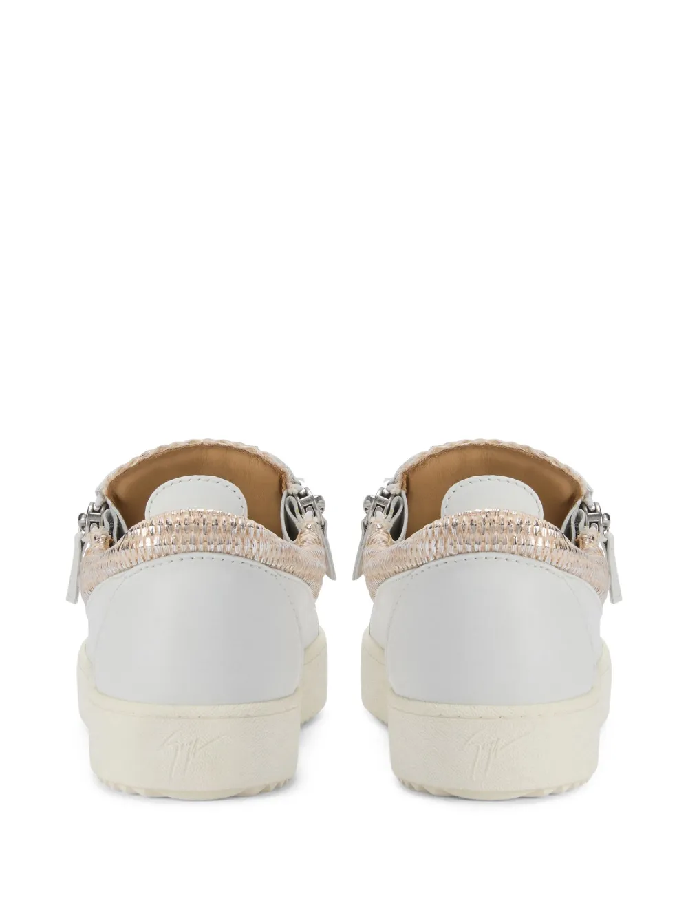Giuseppe Zanotti woven-panel side-zip sneakers White