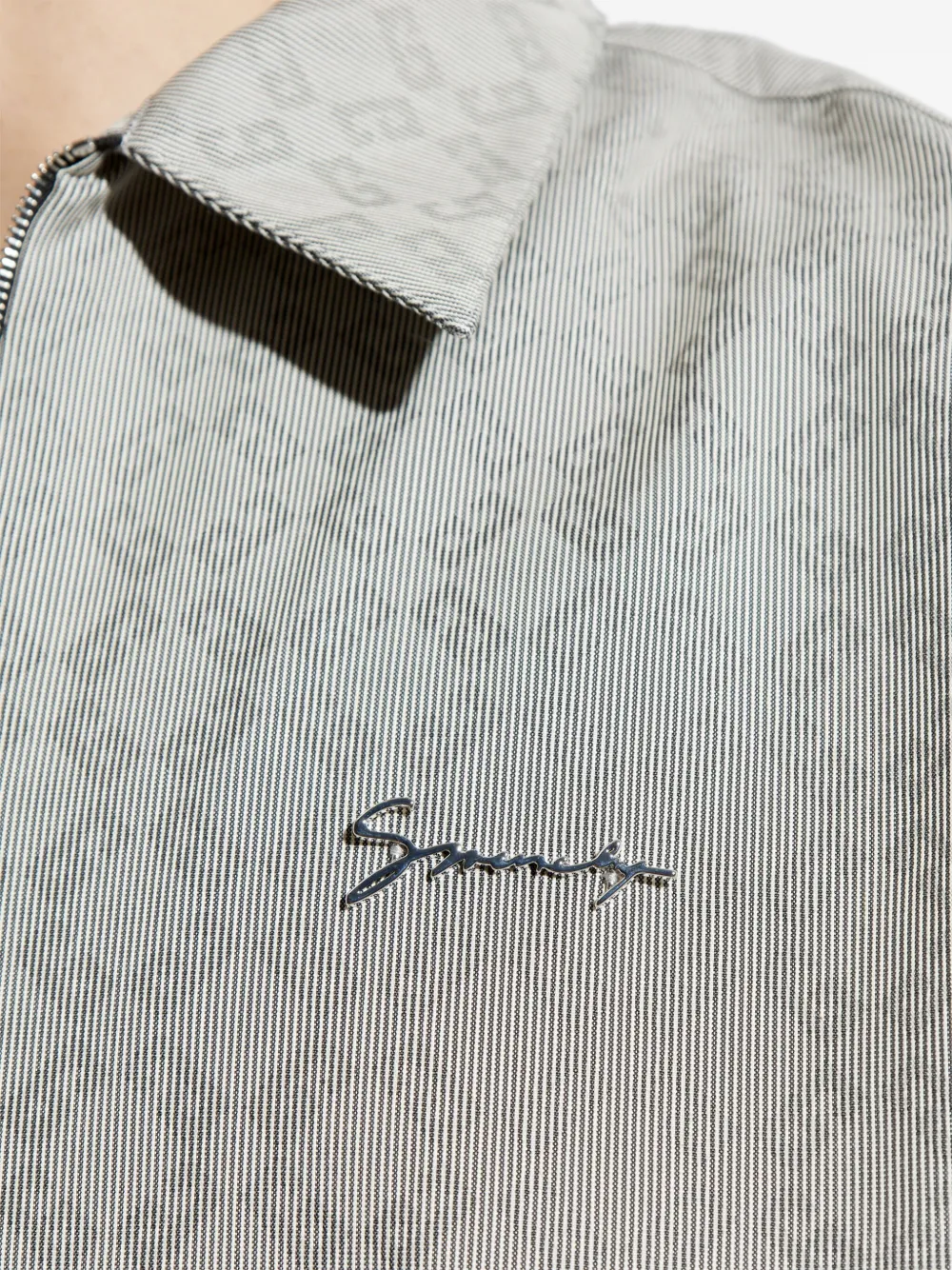 Givenchy Gray Monogram 72 Jacquard Zipped Shirt In Black