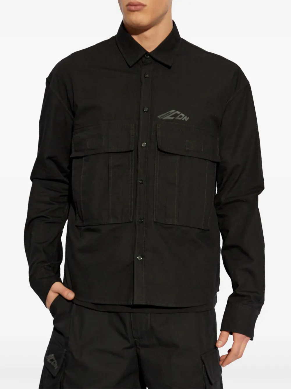 DSQUARED2 Icon overhemd met logo Zwart