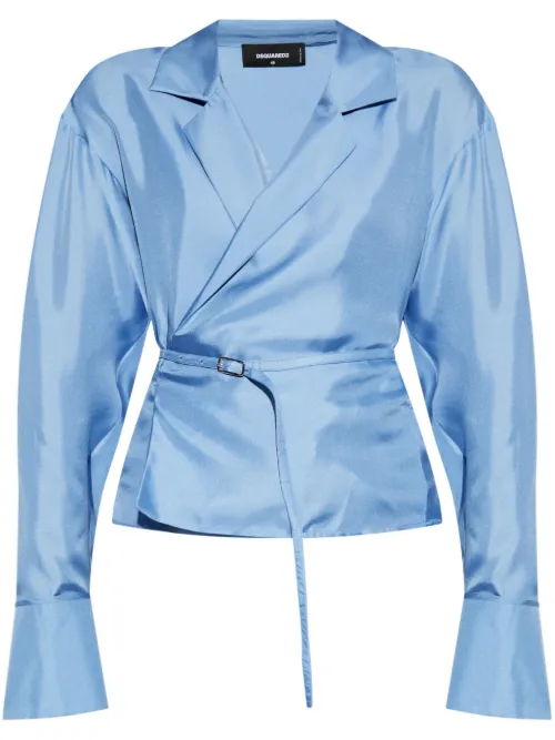 DSQUARED2 blouse en soie - Bleu - DSQUARED2 - Modalova