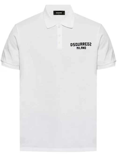 DSQUARED2 polo en coton - Blanc - DSQUARED2 - Modalova