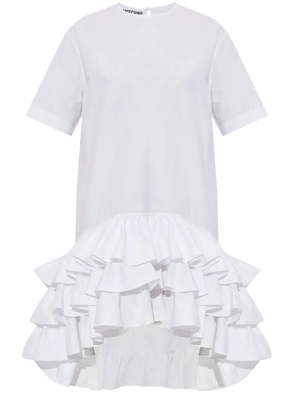 Moschino Jurk met ruches Wit