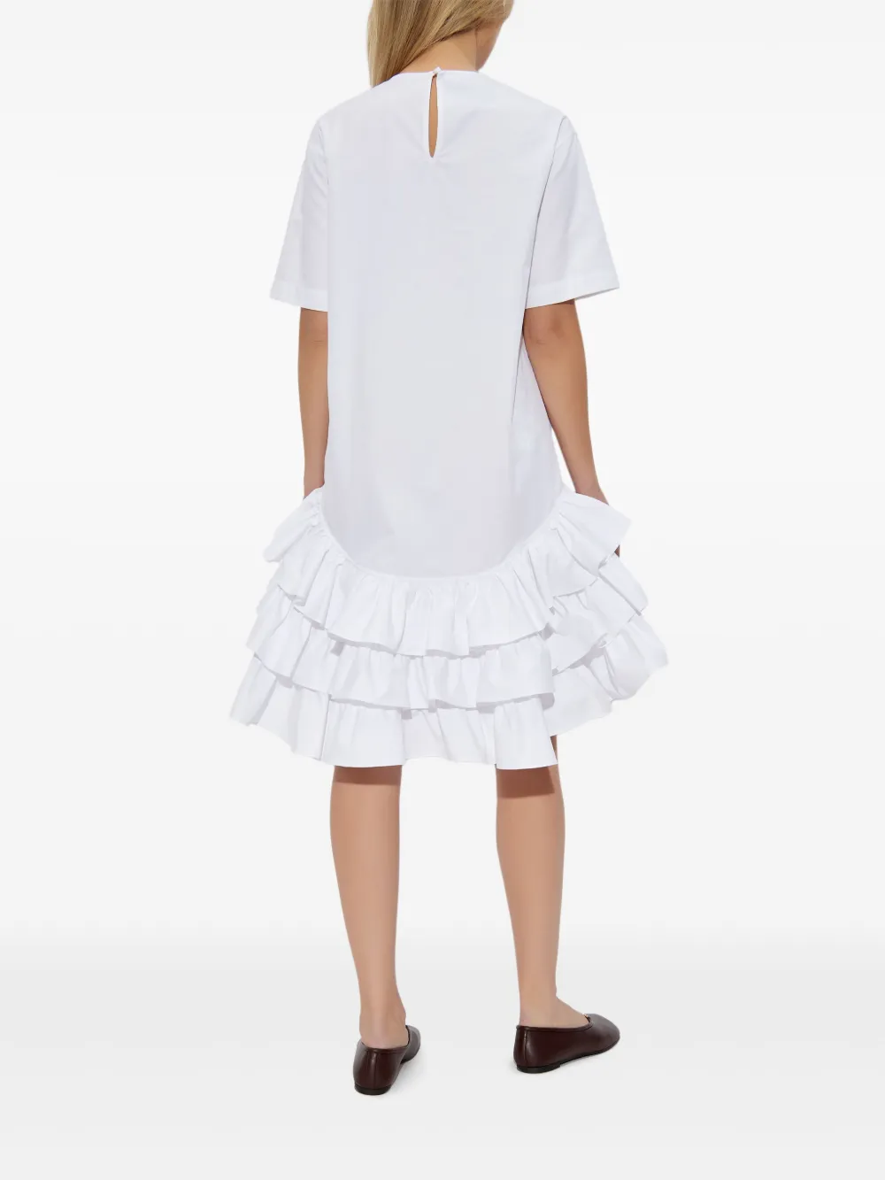 Moschino Jurk met ruches Wit