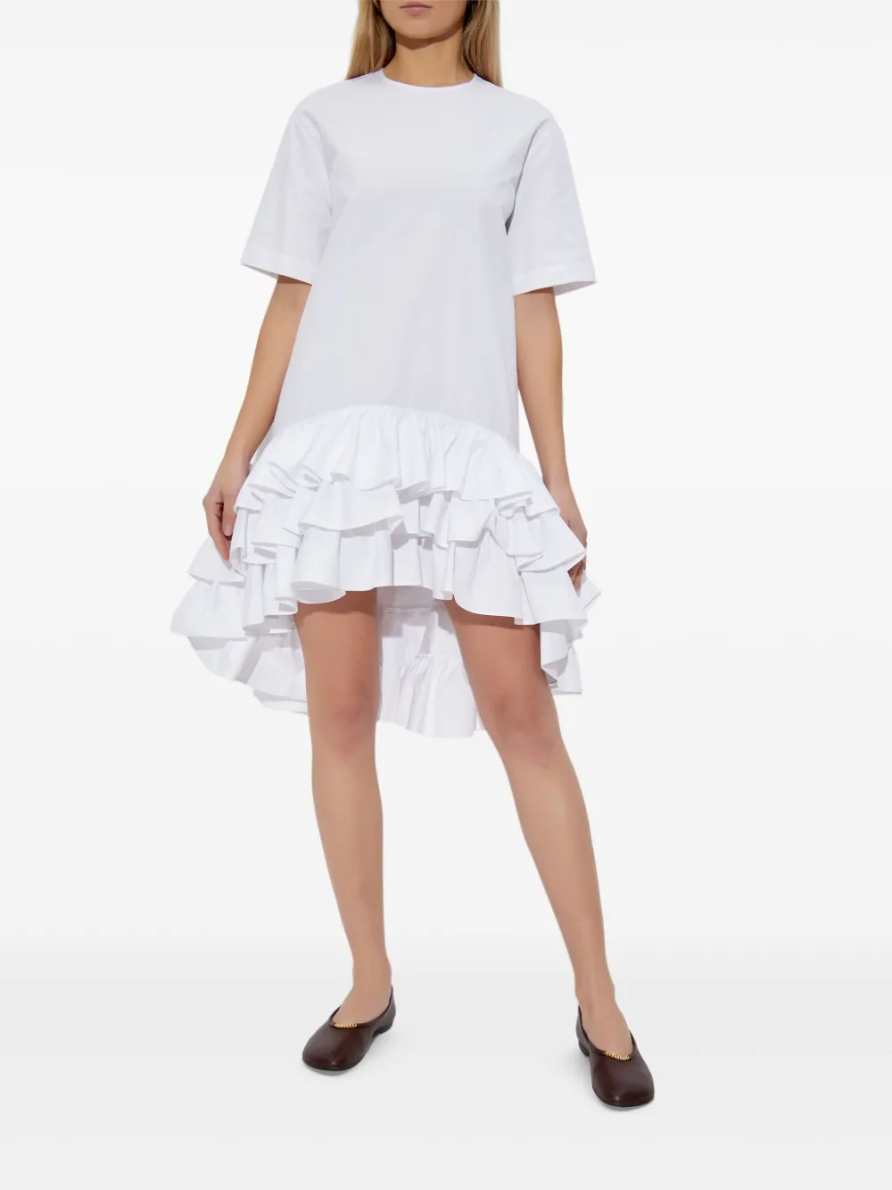 Moschino Jurk met ruches Wit