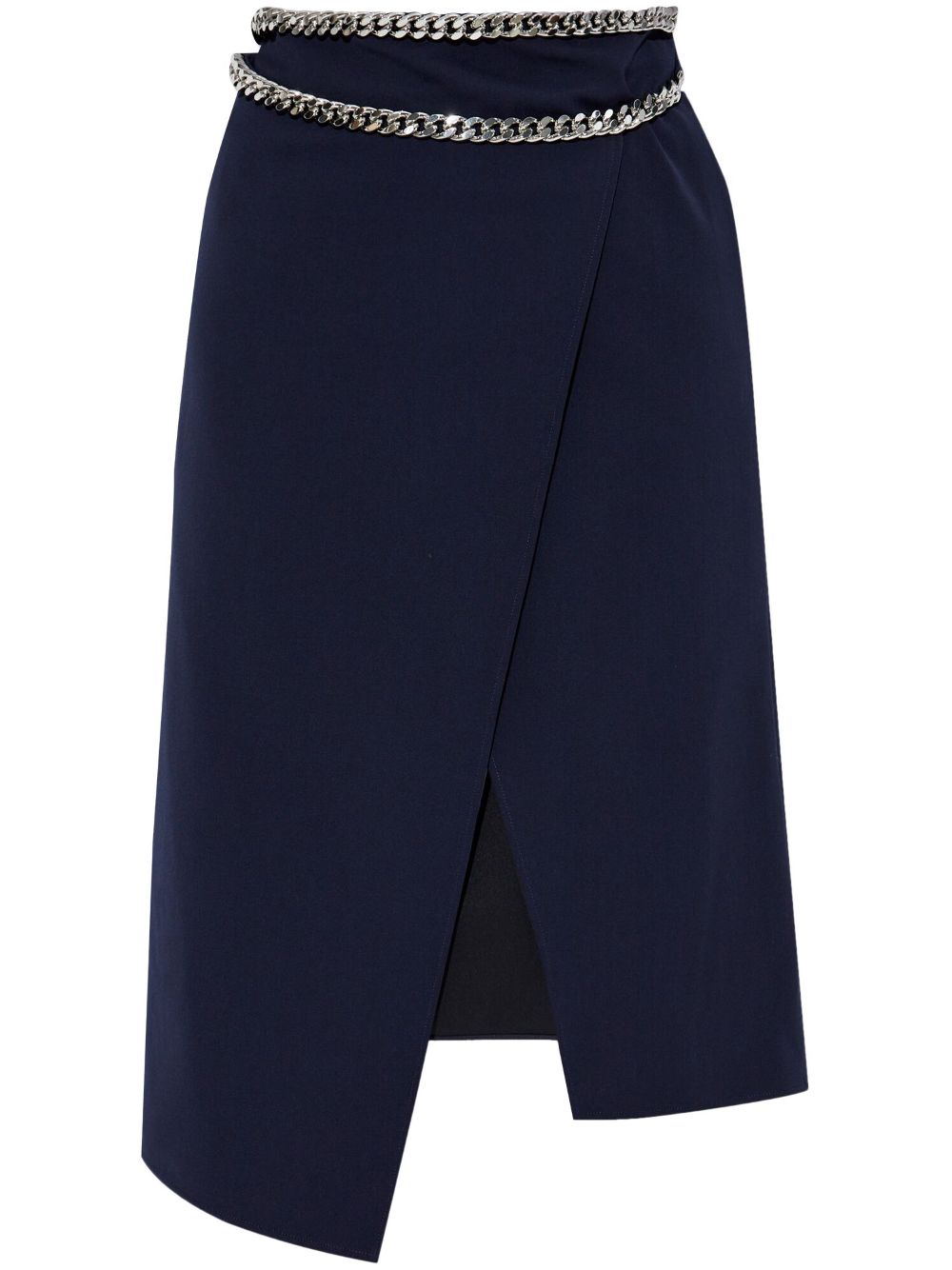 Stella McCartney chain-embellished skirt - Blue