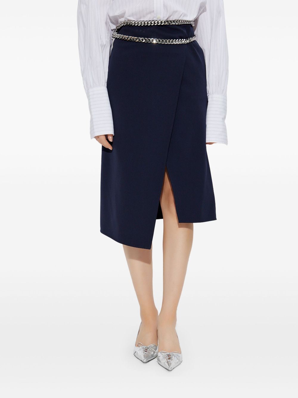 Stella McCartney chain-embellished skirt - Blue