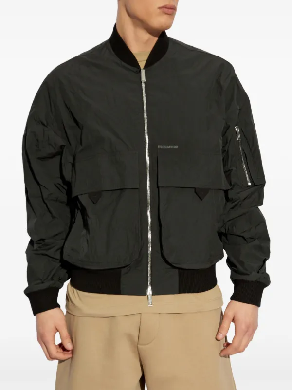 DSQUARED2 ロゴ ボンバージャケット | ブラック | FARFETCH JP