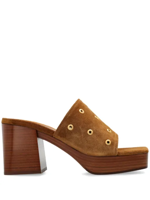 Gianvito Rossi mules de gamuza