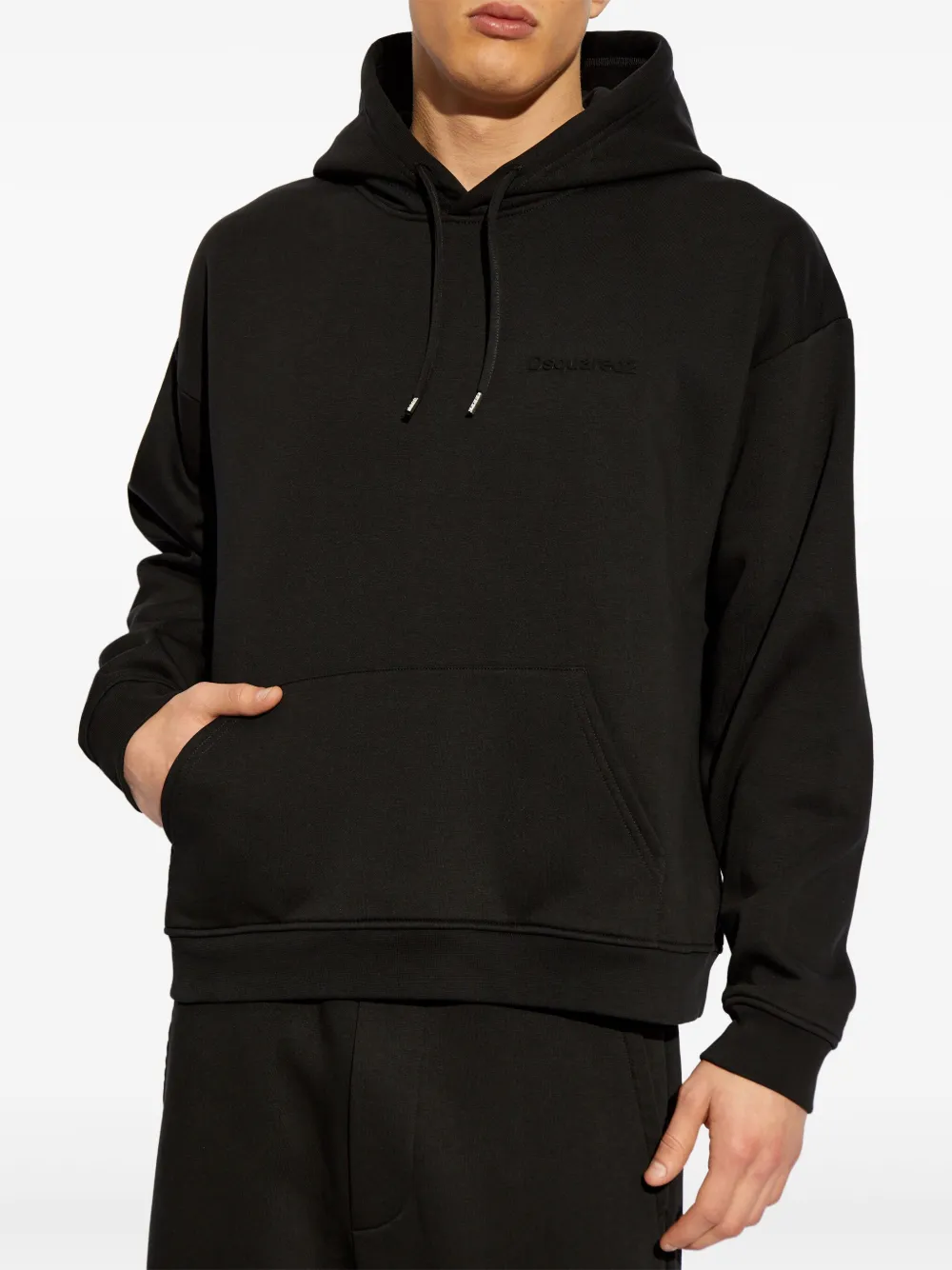 DSQUARED2 Hoodie met logo-applicatie - Zwart