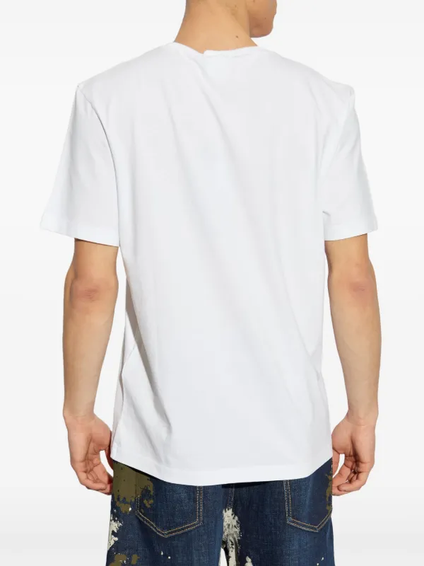 【関税&送料込】Dsquared White Cotton T-Shirt Dsquared2 - Logo cotton t-shirt White - The Corner