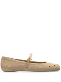 Gianvito Rossi suede ballerina shoes - Neutrals