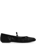 Gianvito Rossi leather ballerina shoes - Black