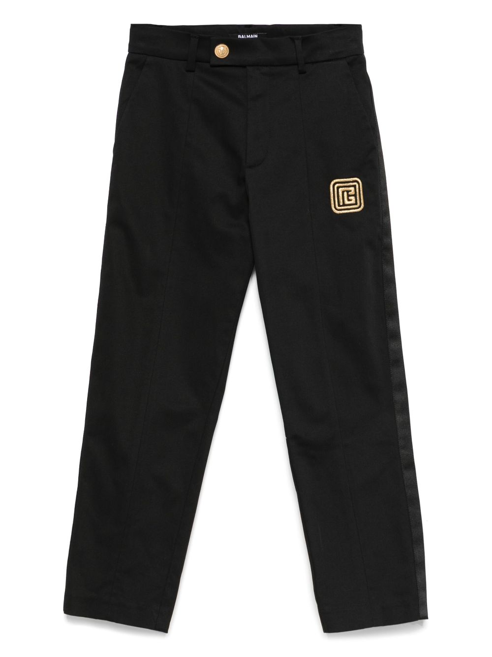 Balmain Kids embroidered-logo trousers - Black