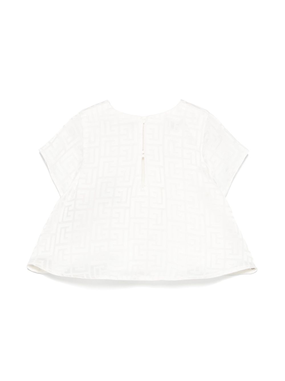 Balmain Kids T-shirt met jacquard - Wit