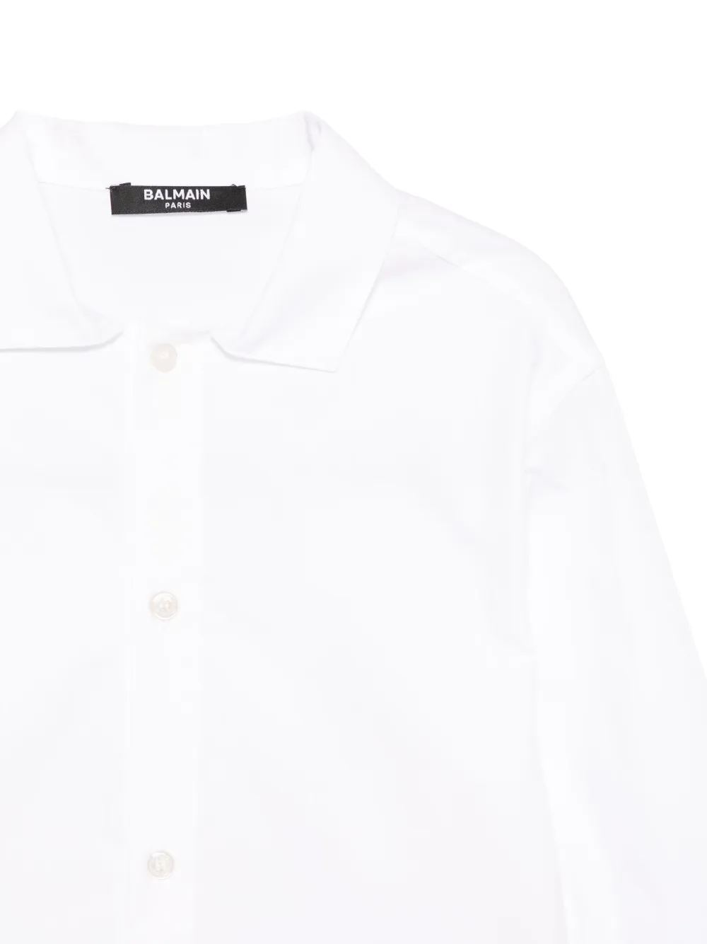 Balmain Kids Shirt met geborduurd logo Wit
