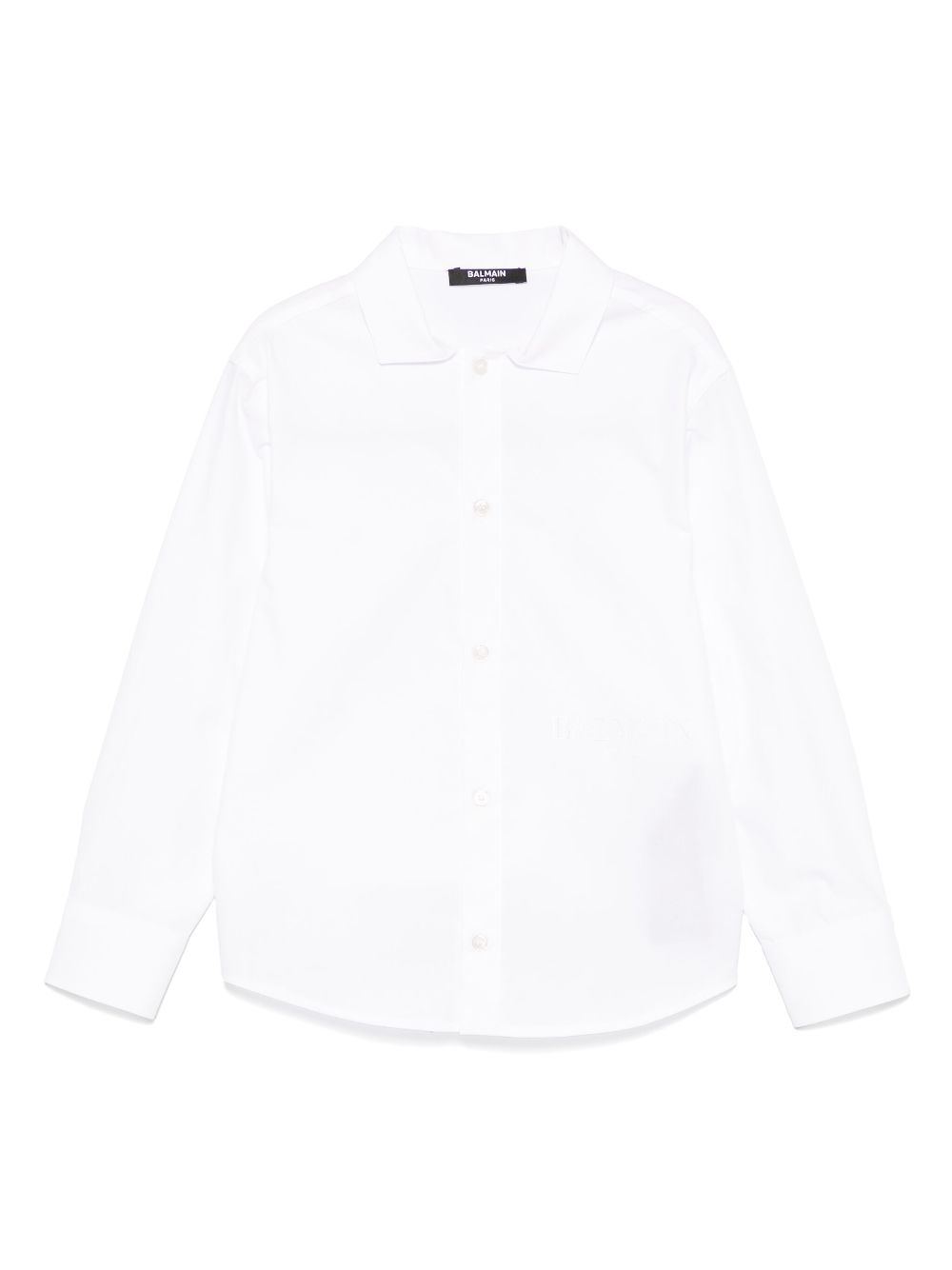 Balmain Kids logo-embroidered shirt - White